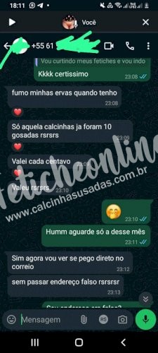 Calcinha Usada Algodão + brinde (LEIA A DESCRIÇÃO)