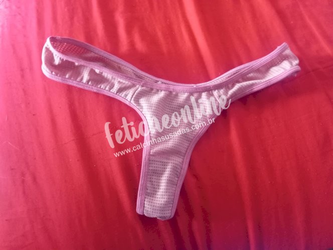 Calcinha usada rosa clara 