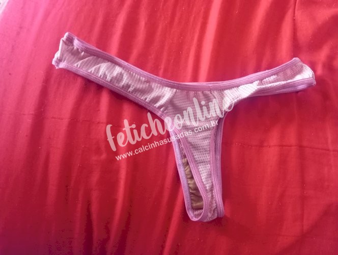 Calcinha usada rosa clara 
