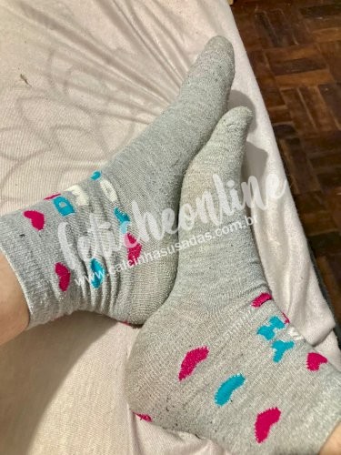 Meia usada por uma semana